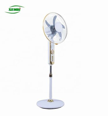 5 Plastic Blade Solar Stand Fan , 15W 12v Dc Oscillating Floor Fan With Usb Plug