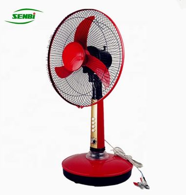 16inch / 18inch Solar Table Fan Red And Blue Color Environmental Protection