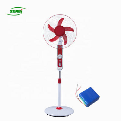 3 Speed Rechargeable Floor Fan , Plastic Rechargeable Fan 16 Inch Long Discharge Time