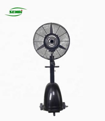 Black Outdoor Mist Cooling Fan , 26 Inch 30 Inch Water Mist Fan With 1.75~1.8M Height