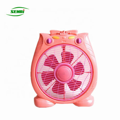 Pink Color 10 Inch Box Fan 30W Home Appliances With 0-60 Mins / 0~120 Mins