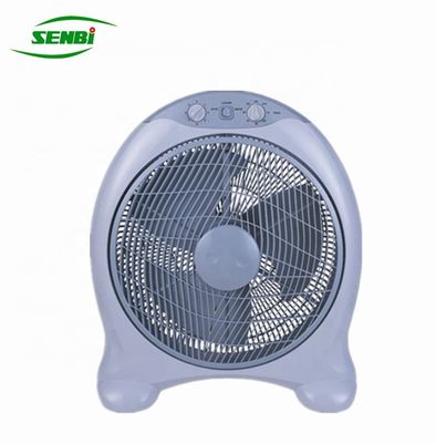 Copper Motor AC Box Fan 14 Inch 110v 360 Degree Oscillation With Gray Color