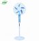 Blue Color Solar Stand Fan 12v 16 Inch With Round Base Energy Saving