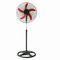3 In 1 Industrial AC Stand Fan 18 Inch Black Color With Orange Blades