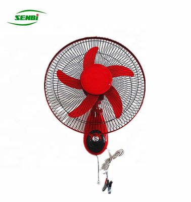 Beautiful Appearance Solar Wall Fan , Red Color Small Oscillating Fan