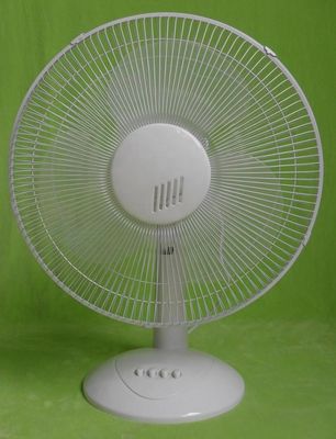 40W 220V Electric White Table Fan , 4 Key Button Switch High Speed Table Fan