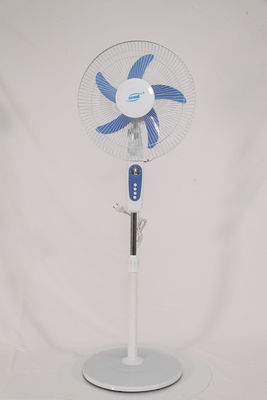 High Speed 16 Inch Solar Rechargeable Stand Fan , Solar Table Fan With Panel